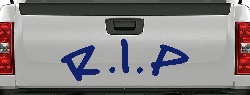 R.I.P Rest In Peace In Memory Of Car or Truck Window Decal Sticker