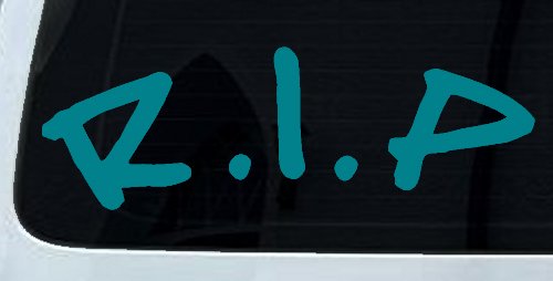 R.I.P Rest In Peace In Memory Of Car or Truck Window Decal Sticker
