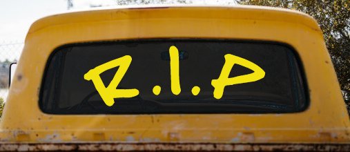 R.I.P Rest In Peace In Memory Of Car or Truck Window Decal Sticker (Yellow)
