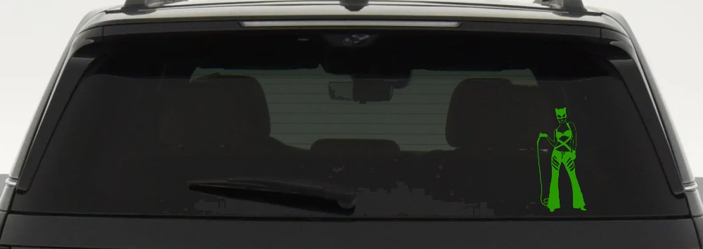 Cat Woman with Whip Car or Truck Window Decal Sticker