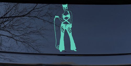 Cat Woman with Whip Car or Truck Window Decal Sticker