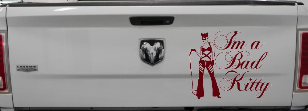 Cat Woman Im a Bad Kitty Car or Truck Window Decal Sticker