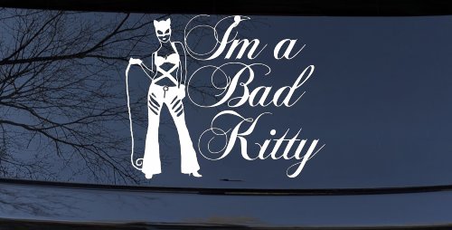 Cat Woman Im a Bad Kitty Car or Truck Window Decal Sticker