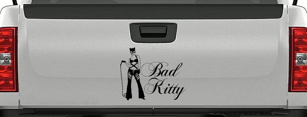 Cat Woman Bad Kitty Car or Truck Window Vinyl Decal Sticker (Black)