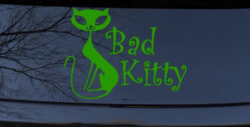 Slim Cat Bad Kitty Car or Truck Window Decal Sticker