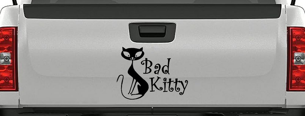 Slim Cat Bad Kitty Car or Truck Window Decal Sticker