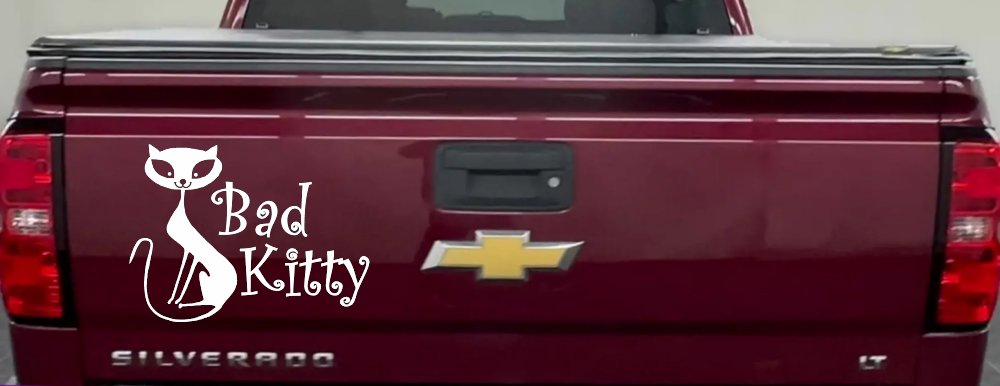 Slim Cat Bad Kitty Car or Truck Window Decal Sticker