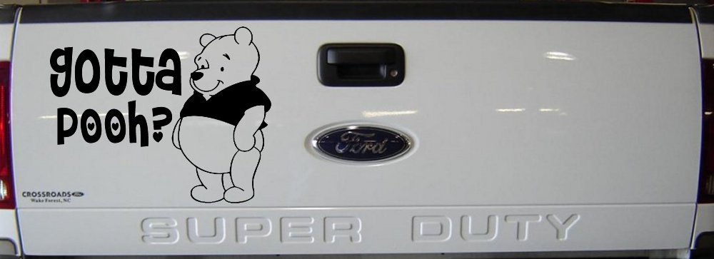 Gotta Pooh Winnie Pooh Funny Car or Truck Window Decal Sticker