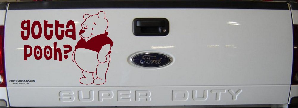 Gotta Pooh Winnie Pooh Funny Car or Truck Window Decal Sticker