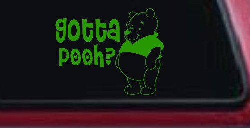 Gotta Pooh Winnie Pooh Funny Car or Truck Window Decal Sticker