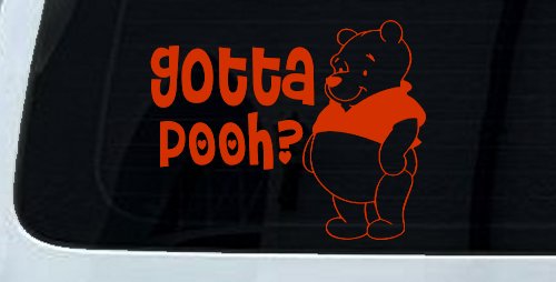 Gotta Pooh Winnie Pooh Funny Car or Truck Window Decal Sticker