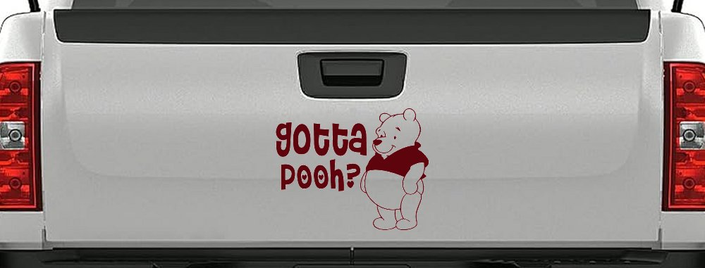 Gotta Pooh Winnie Pooh Funny Car or Truck Window Decal Sticker