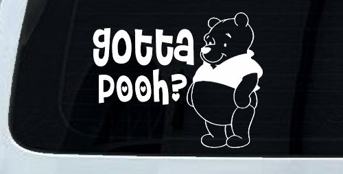 Gotta Pooh Winnie Pooh Funny Car or Truck Window Decal Sticker