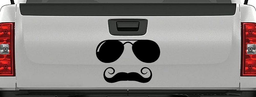 Sunglasses Handlebar Mustache Funny Car or Truck Window Decal Sticker