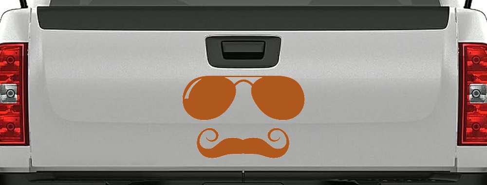 Sunglasses Handlebar Mustache Funny Car or Truck Window Decal Sticker