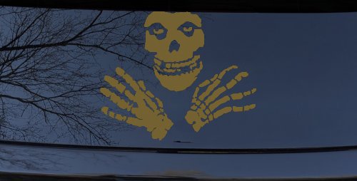 Crimson Ghost Skulls Car or Truck Window Decal Sticker