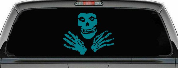 Crimson Ghost Skulls Car or Truck Window Decal Sticker
