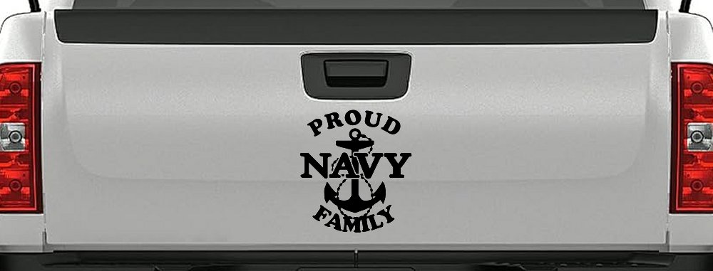 Proud Navy Anchor Family Military Car or Truck Window Decal Sticker