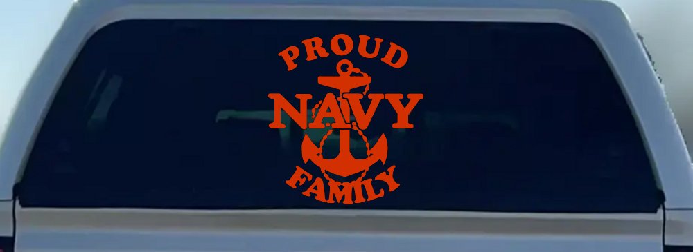 Proud Navy Anchor Family Military Car or Truck Window Decal Sticker