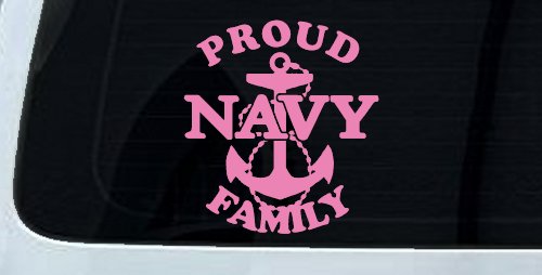 Proud Navy Anchor Family Military Car or Truck Window Decal Sticker