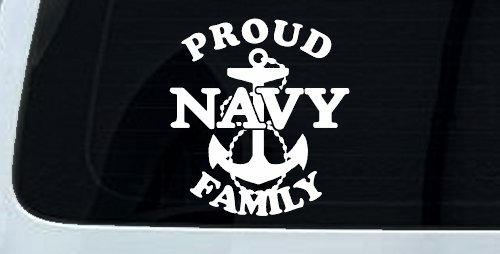 Proud Navy Anchor Family Military Car or Truck Window Decal Sticker