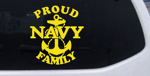 Proud Navy Anchor Family Military Car or Truck Window Decal Sticker
