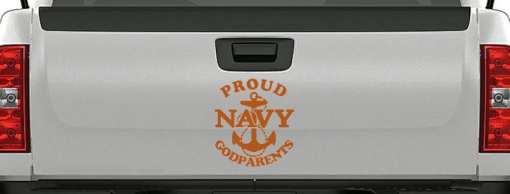 Proud Navy Anchor Godparents Military Car or Truck Window Decal Sticker
