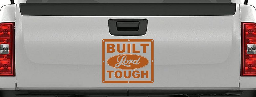 Built Lord Tough Christian Car or Truck Window Decal Sticker (Nut Brown)