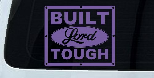 Built Lord Tough Christian Car or Truck Window Decal Sticker (Purple)