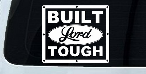 Built Lord Tough Christian Car or Truck Window Vinyl Decal Sticker (White)