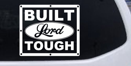 Built Lord Tough Christian Car or Truck Window Vinyl Decal Sticker (White)