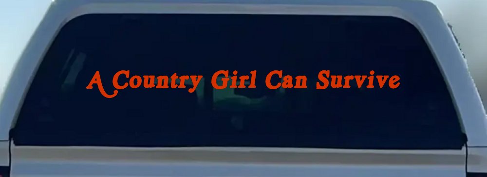 A Country Girl Can Survive Car or Truck Window Decal Sticker