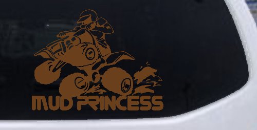 Mud Princess 4 Wheeler Off Road Car or Truck Window Decal Sticker