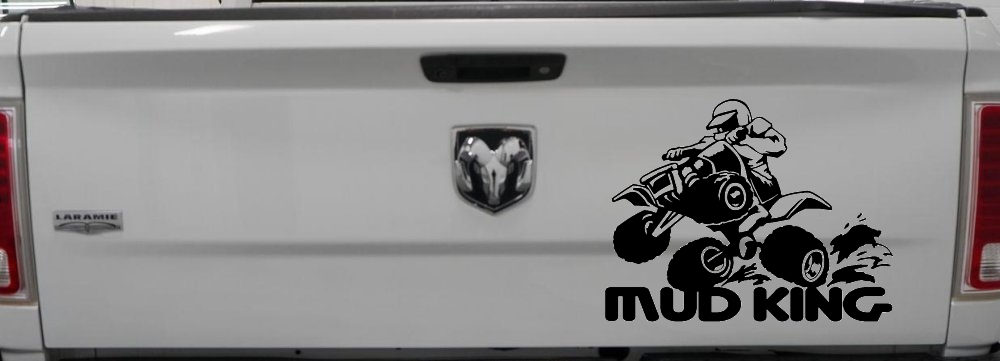 Mud King 4 Wheeler Off Road Car or Truck Window Decal Sticker