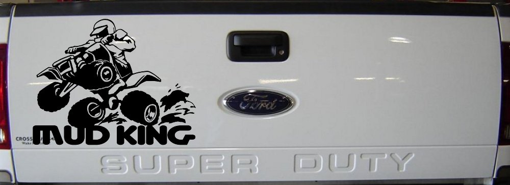 Mud King 4 Wheeler Off Road Car or Truck Window Decal Sticker