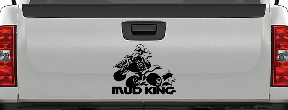 Mud King 4 Wheeler Off Road Car or Truck Window Decal Sticker
