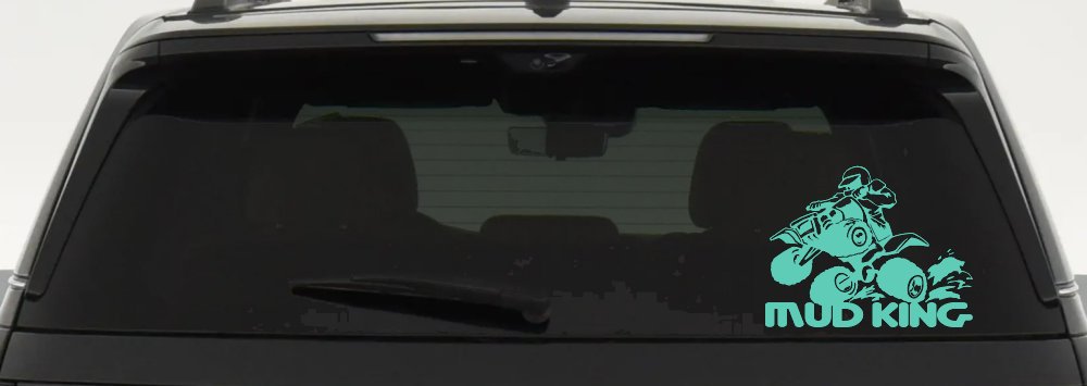 Mud King 4 Wheeler Off Road Car or Truck Window Decal Sticker