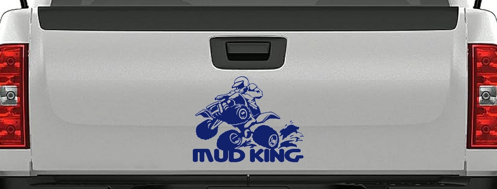 Mud King 4 Wheeler Off Road Car or Truck Window Decal Sticker