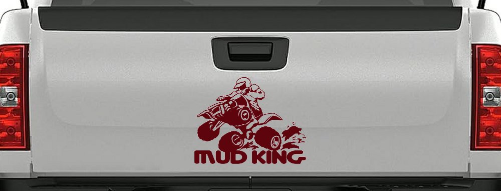 Mud King 4 Wheeler Off Road Car or Truck Window Decal Sticker