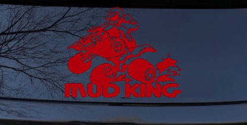 Mud King 4 Wheeler Off Road Car or Truck Window Decal Sticker