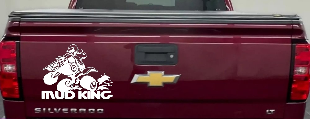 Mud King 4 Wheeler Off Road Car or Truck Window Decal Sticker