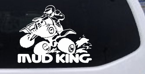Mud King 4 Wheeler Off Road Car or Truck Window Decal Sticker