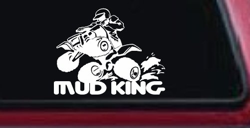 Mud King 4 Wheeler Off Road Car or Truck Window Decal Sticker