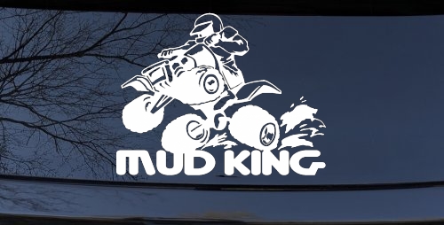 Mud King 4 Wheeler Off Road Car or Truck Window Decal Sticker