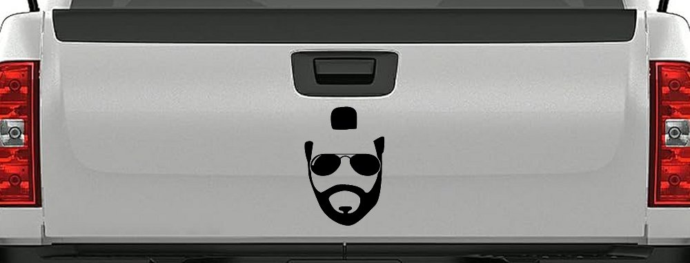 Mr Sunglasses T Mohawk Beard Funny Car or Truck Window Decal Sticker