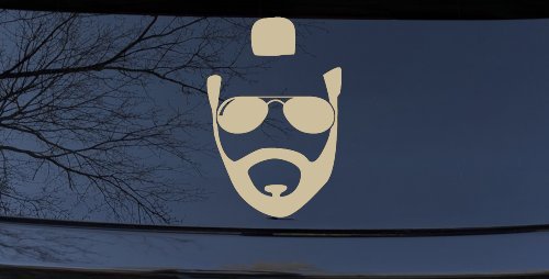 Mr Sunglasses T Mohawk Beard Funny Car or Truck Window Decal Sticker