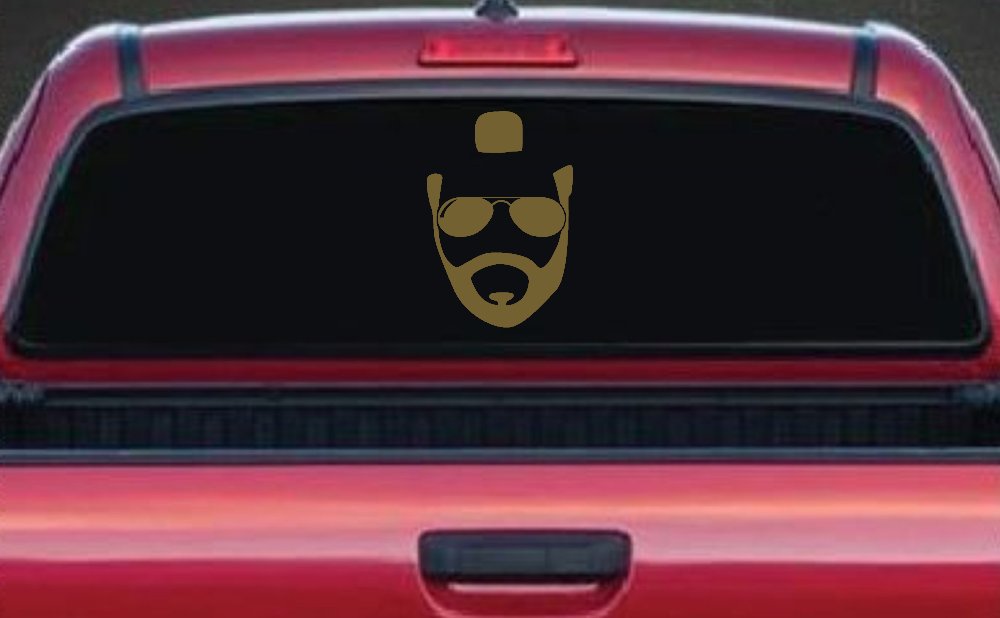 Mr Sunglasses T Mohawk Beard Funny Car or Truck Window Decal Sticker