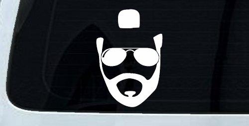 Mr Sunglasses T Mohawk Beard Funny Car or Truck Window Decal Sticker