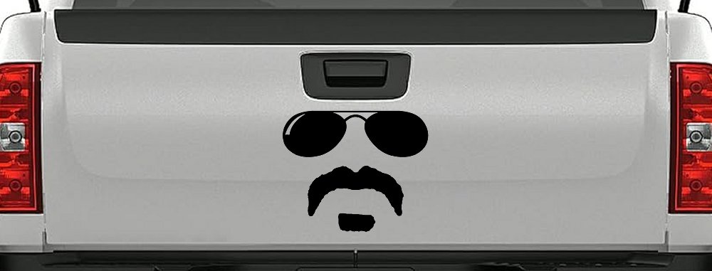 Sunglasses Soul Patch Mustache Funny Car or Truck Window Decal Sticker