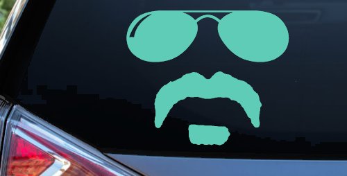 Sunglasses Soul Patch Mustache Funny Car or Truck Window Decal Sticker